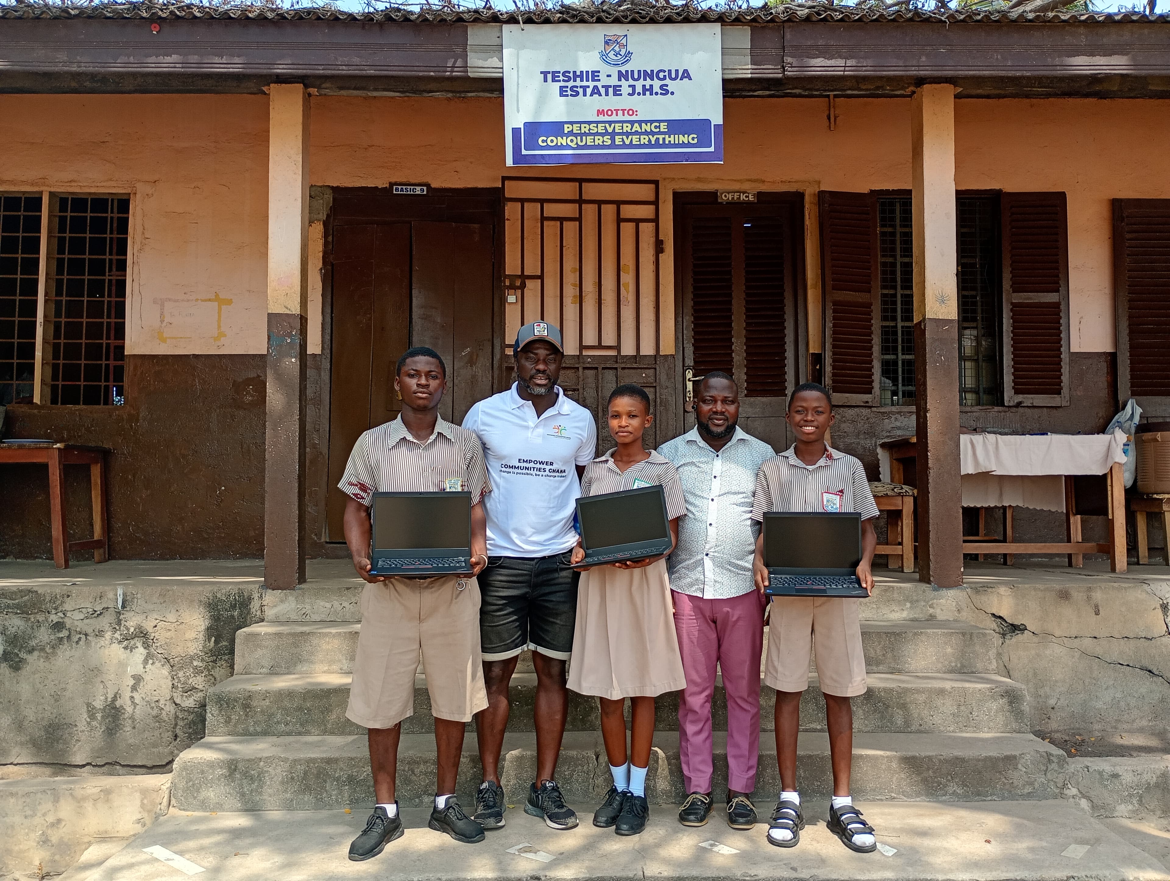 Students using computers during a Tech 4 Development classroom session